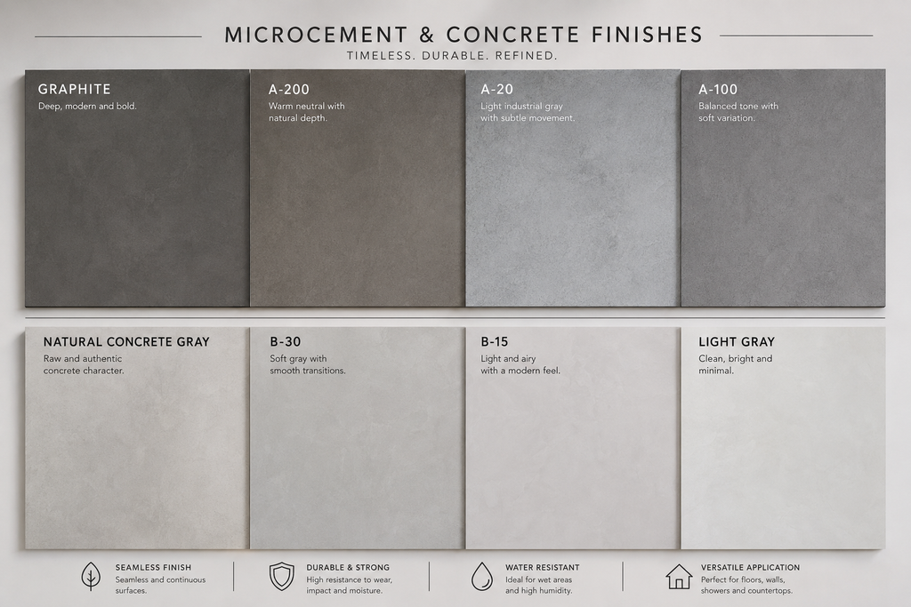 Artextura Microcement Sample board