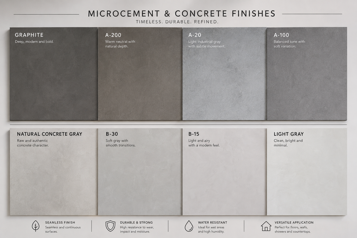 Artextura Microcement Sample board