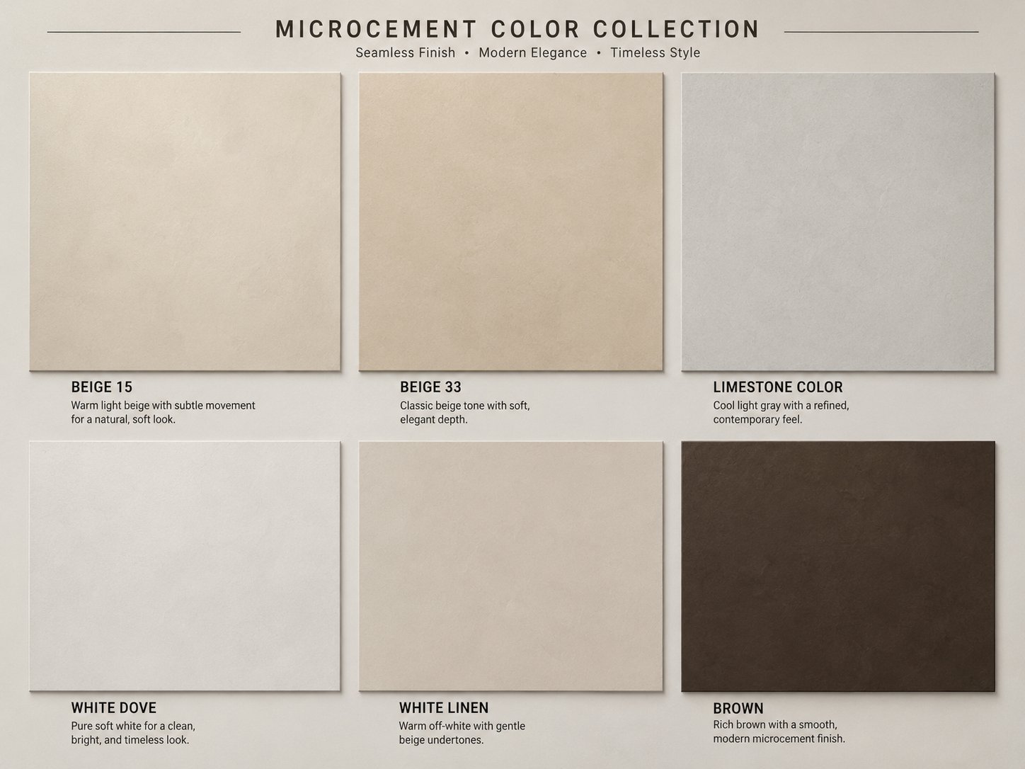 Artextura Microcement Sample board